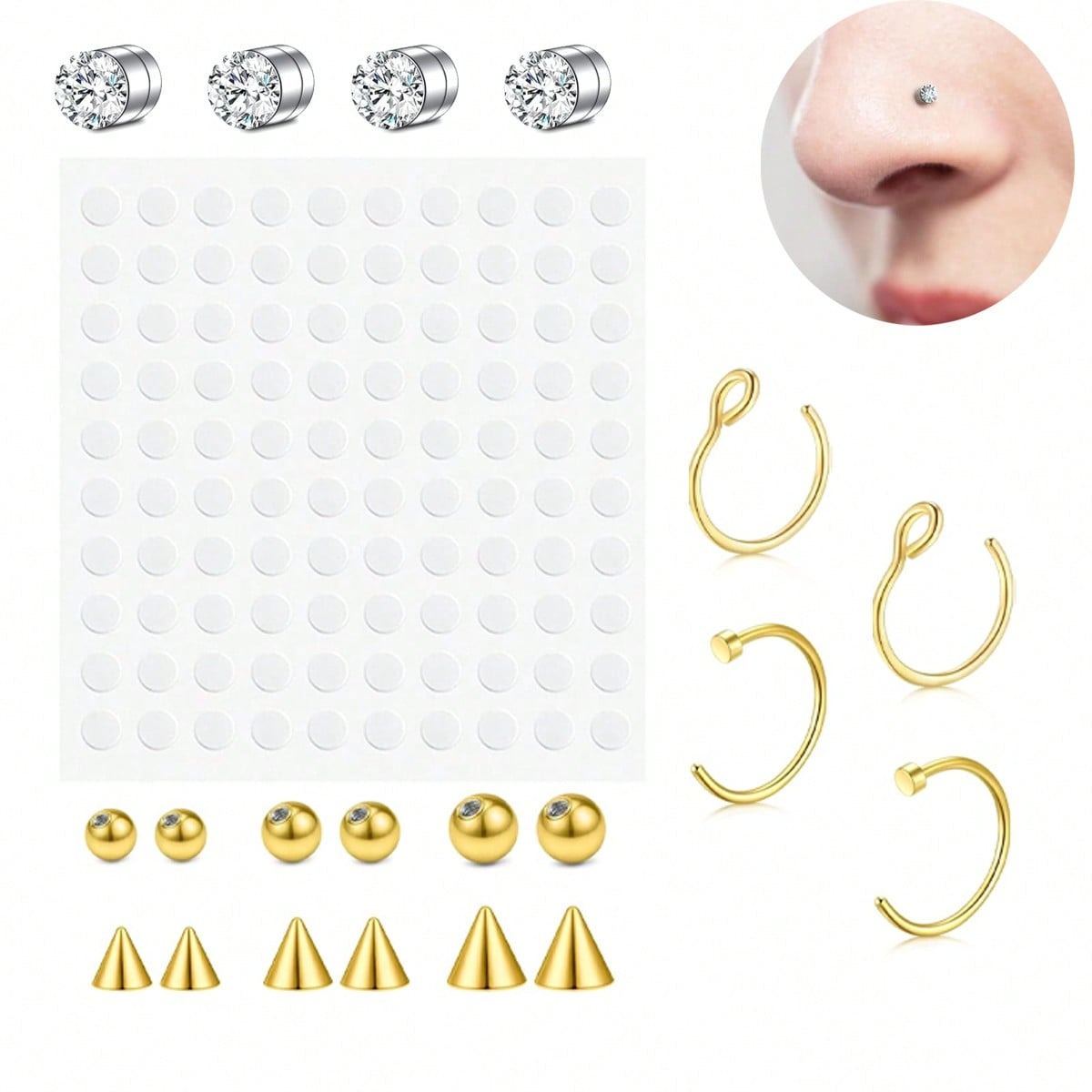 여성용 가짜 코링, 가짜 셉텀 피어싱, 무피어싱 스프링 - Body Jewelry And Piercing 리뷰 및 가격