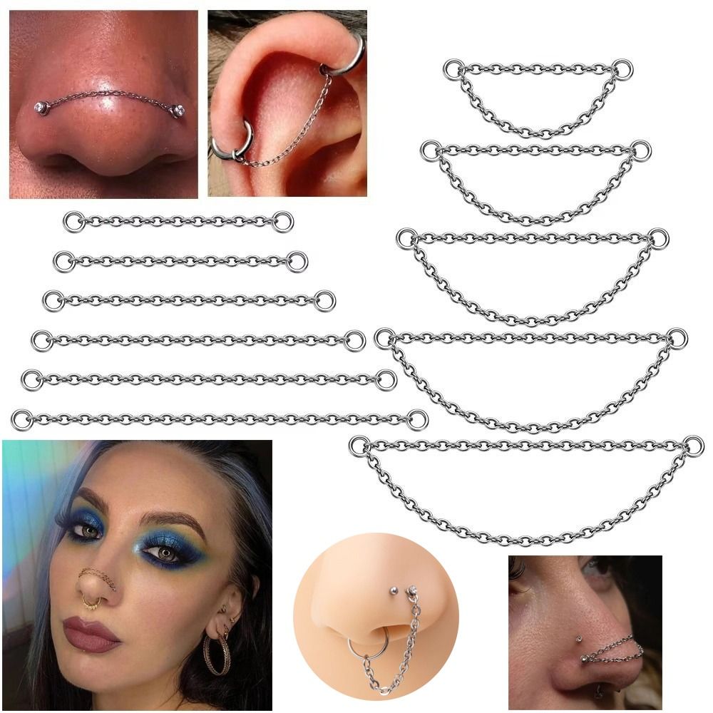 패션 티타늄 코 체인 더블 체인 25-50mm 라브렛  - Body Jewelry And Piercing 리뷰 및 가격