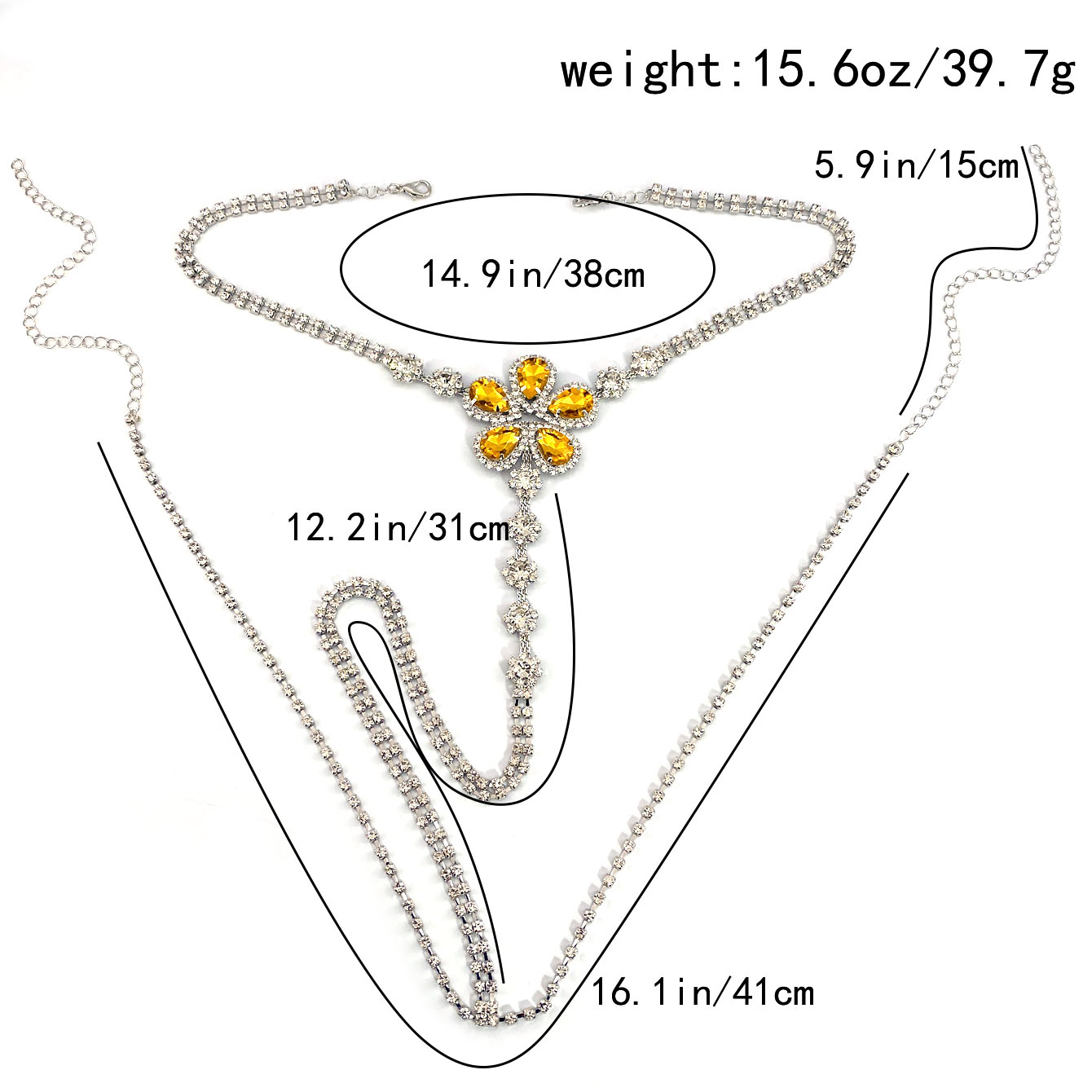 1pc 꽃 모양의 섹시한 라인 석 끈 팬티 세트 여성의 - Body Chain Jewelry 리뷰 및 가격