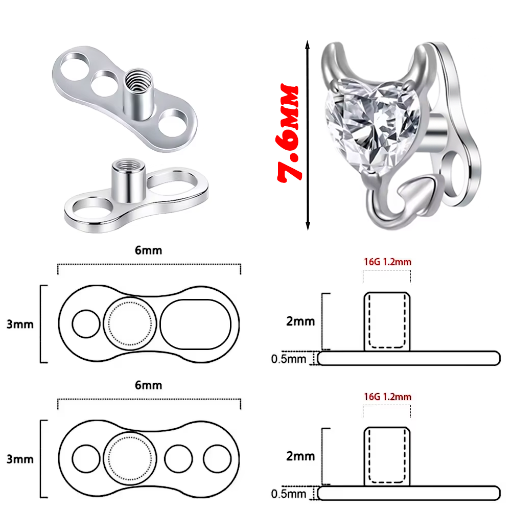 의료용 F136 티타늄 합금 수큐버스 쇄골 앵커 스터드 - Body Jewelry Implant Grade Titanium 리뷰 및 가격
