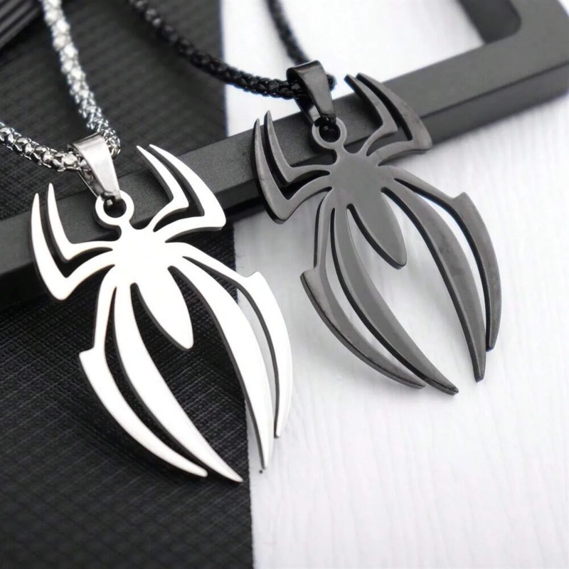 고딕 스파이더 모양 목걸이 스테인레스 스틸 펜던트 초커 - Body Jewelry Goth 리뷰 및 가격