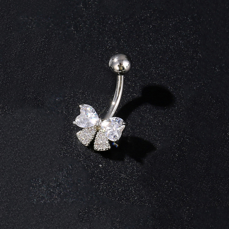 새로운 스테인레스 스틸 나비꽃 배꼽 링 여성용 섹시 배 - Body Jewelry And Piercing 리뷰 및 가격