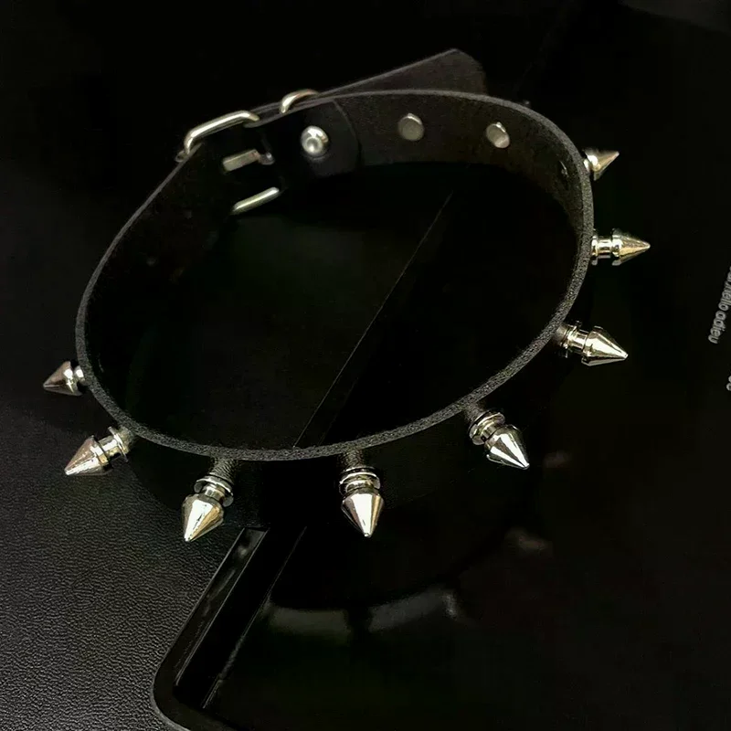 여성 남성용 PU 가죽 초커 목걸이, 멋진 펑크 고딕  - Body Jewelry Goth 리뷰 및 가격