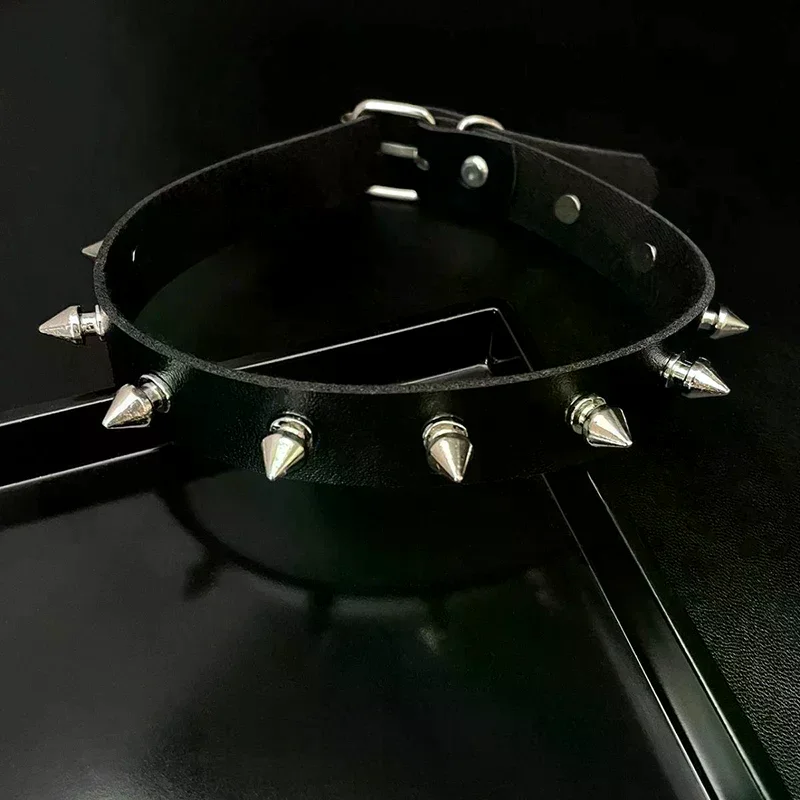 여성 남성용 PU 가죽 초커 목걸이, 멋진 펑크 고딕  - Body Jewelry Goth 리뷰 및 가격